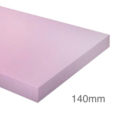 140mm XPS 300 Insulation Board - Straight Edge - 600mm x 1250mm - TOP-F P GK