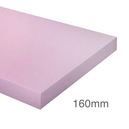 160mm XPS 300 Insulation Board - Straight Edge - 600mm x 1250mm - TOP-F P GK