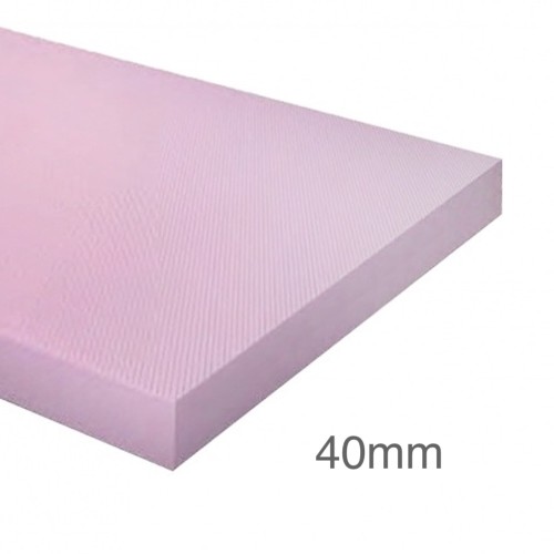 40mm XPS 300 Insulation Board - Straight Edge - 600mm x 1250mm - TOP-F P GK