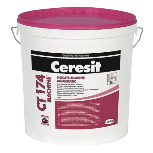 Ceresit CT174 Machine - 1.0 mm Grain Silicate-Silicone Render for Spray Machine Application