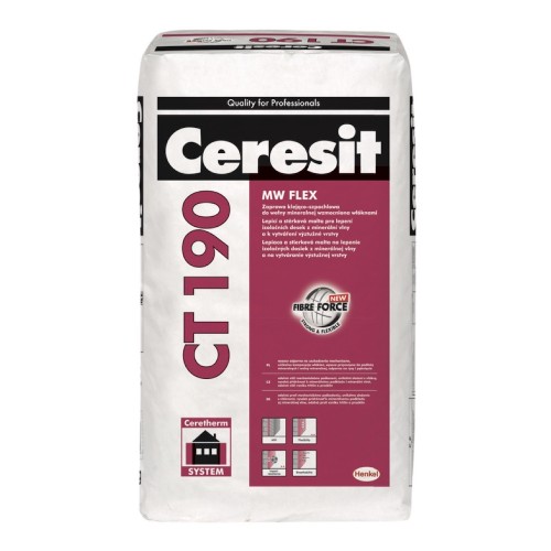 Ceresit CT190 Adhesive and Reinforcing Mortar for Mineral Wool External Wall Insulation Slabs