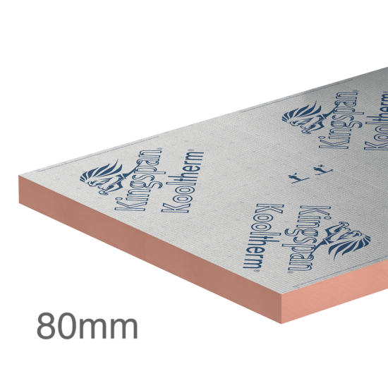 80mm Kingspan Kooltherm K15 Rainscreen Board (pack of 4)