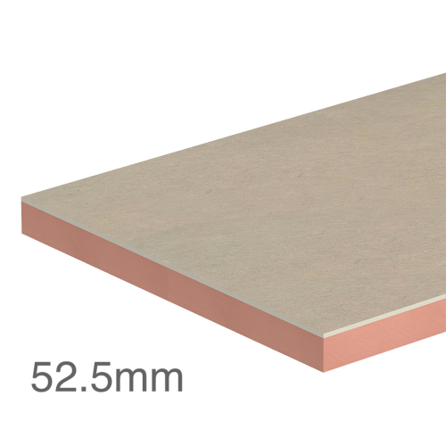 Single Board 52.5mm Kingspan Kooltherm K118 Insulated Plasterboard  (40mm phenolic insulation and 12.5mm plasterboard)