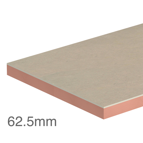 Single Board 62.5mm Kingspan Kooltherm K118 Insulated Plasterboard (50mm phenolic insulation and 12.5mm plasterboard)