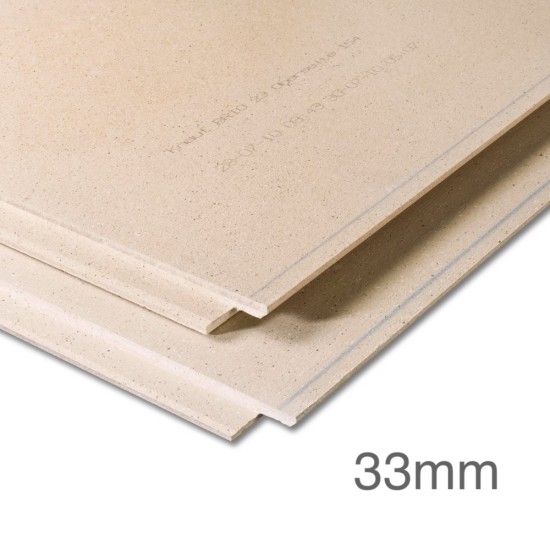 33mm Knauf Brio 23WF - (23mm Gypsum Fibreboard and 10mm Wood Fibre) - Dry Screed Low Density Floor panel - 600mm x 1200mm