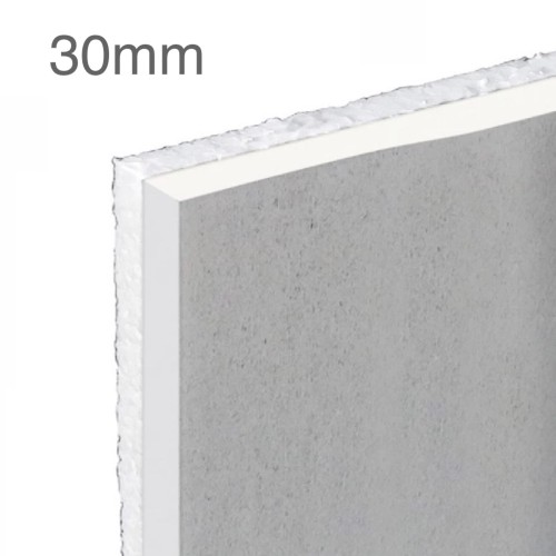 30mm Knauf EPS Thermal Laminate Insulation Board - (20.5mm EPS and 9.5mm Plasterboard)