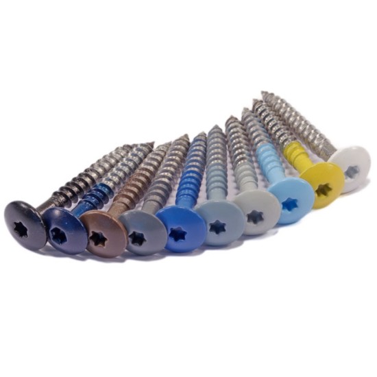 Plastestrip Stainless Steel Large Head Timber fixing Screws - 25mm long - 12mm head