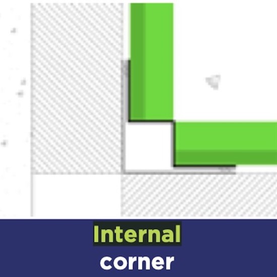 Supertech Aluminium Internal Corner Profile  - 3m length