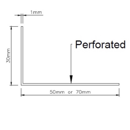 Supertech Aluminium Perforated Profile  - 3m length