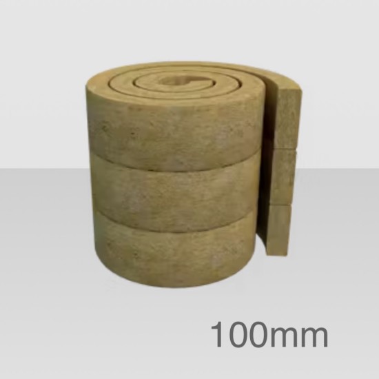 100mm Rockwool RollBatt Loft Insulation - Pre-cut 3 x 400mm - 4800mm length