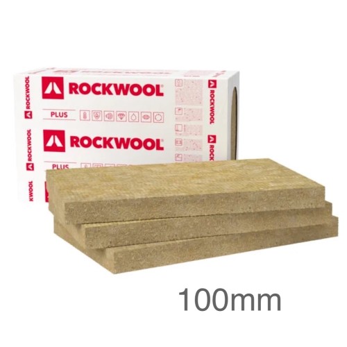 100mm Rockwool Frontrock Plus Dual Density External Wall Insulation Slab 1000mm x 600mm (pack of 3)