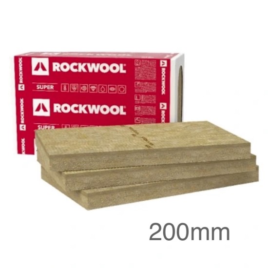 200mm Rockwool Frontrock Super Dual Density External Wall Insulation Slab 1000mm x 600mm (pack of 2)