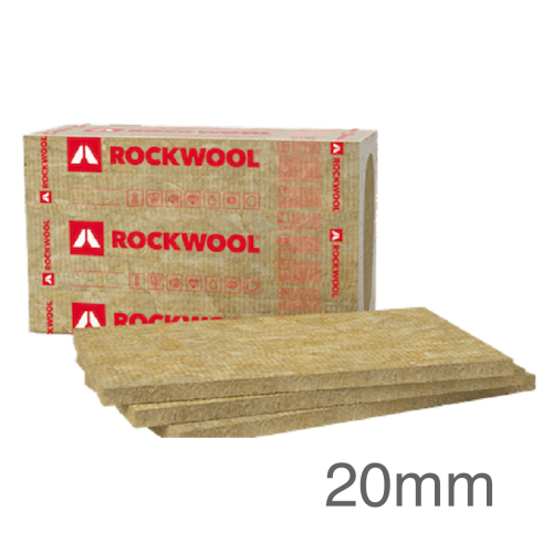 20mm Rockwool Frontrock S External Wall Insulation Slab - 1000mm x 600mm (pack of 8)