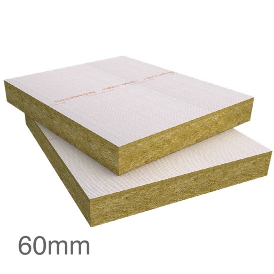 60mm Rockwool Hardrock Multi-Fix (Dual Density) Fleece Faced Board (pallet of 20)