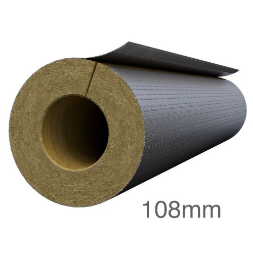 108mm Bore 35mm Thick Rockwool RockLap Pipe Insulation