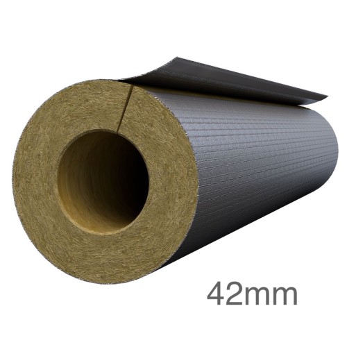 42mm Bore 20mm Thick Rockwool RockLap Pipe Insulation