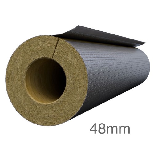 48mm Bore 45mm Thick Rockwool RockLap Pipe Insulation