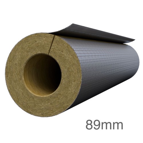 89mm Bore 35mm Thick Rockwool RockLap Pipe Insulation