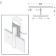 Aluminium Rockpanel Profile C - Joint Cover Profile - 3055mm Length