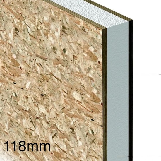 118mm Structural Insulated Panel (SIP) - Sandwich Panel (9mm OSB - 100mm EPS - 9mm OSB) - 1200mm x 2400mm