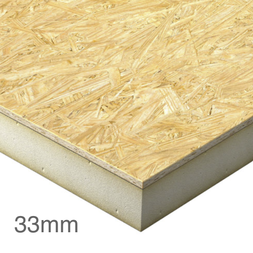 33mm Structural Insulated Panel (SIP) - Sandwich Panel (9mm OSB - 15mm PIR - 9mm OSB) - 1200mm x 2400mm