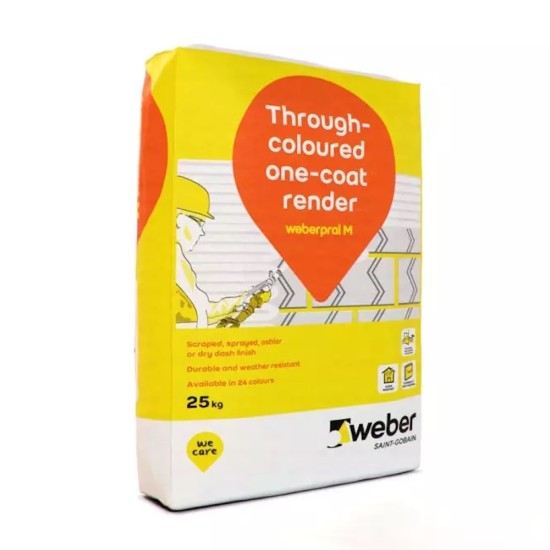 25Kg Weberpral M - Through Colour Moncouche Render - Various Colours