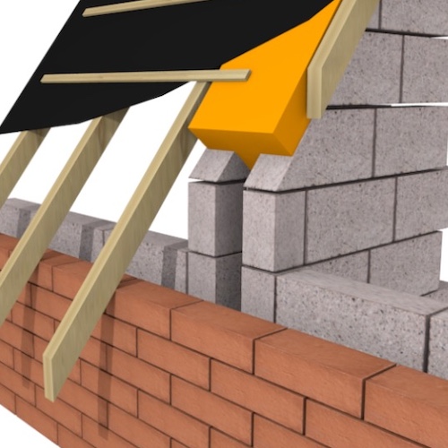 ARC T-Barrier Pitched Roof for 100mm Party Wall Cavity - Fire Barrier Between Party Wall and Roof Covering - Pack of 9