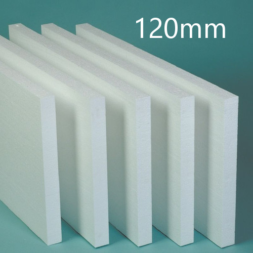 120mm White Polystyrene Board (EPS) for External Wall Insulation (pack of 5)