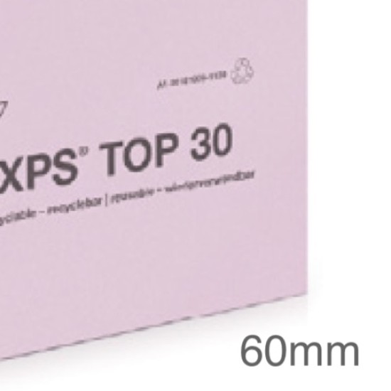 60mm XPS 300 Insulation Board - Rebated Edge - 600mm x 1250mm - TOP-F 30 SF