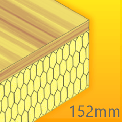 152mm Cellecta Hexatherm XPLY Plywood Thermal Laminate Roof Board - Extruded Polystyrene (XPS)