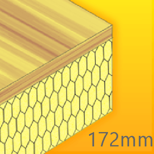 172mm Cellecta Hexatherm XPLY Plywood Thermal Laminate Roof Board - Extruded Polystyrene (XPS)