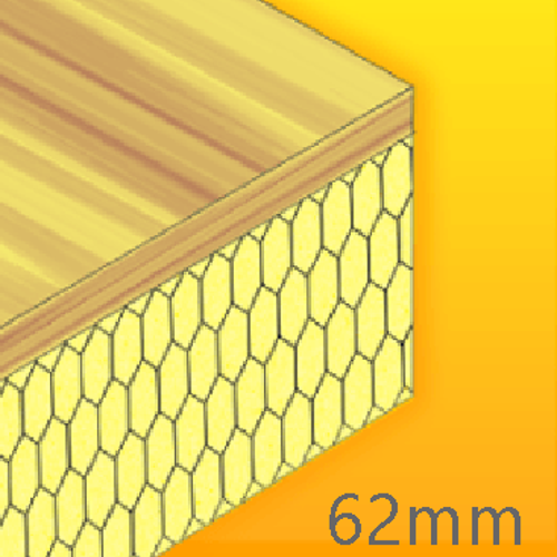 62mm Cellecta Hexatherm XPLY Plywood Thermal Laminate Roof Board - Extruded Polystyrene (XPS)