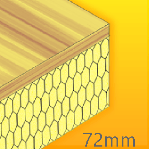 72mm Cellecta Hexatherm XPLY Plywood Thermal Laminate Roof Board - Extruded Polystyrene (XPS)