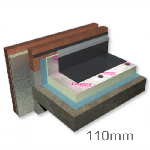 110mm Celotex Crown-Fix Flat Roof Board (pack of 11) - pallet of 2 packs