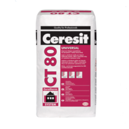 Ceresit CT80 Universal Adhesive for Mineral Wool EWI Slabs, Polystyrene and Phenolic Boards