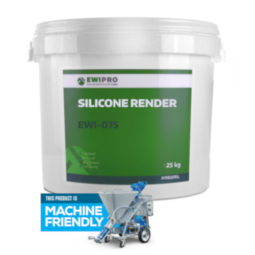 EWI-075 Silicone Render 1.5mm grain - 25kg Tub - Various Colours