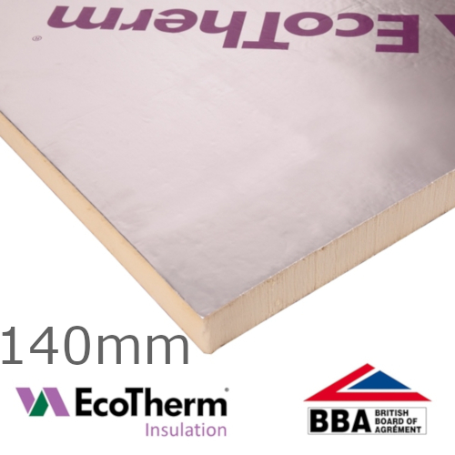 140mm EcoTherm EcoVersal PIR Insulation Board - 1200mm x 2400mm