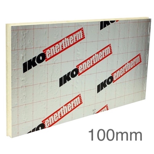 100mm IKO Enertherm ALU PIR Rigid Insulation Board - 1200mm x 2400mm - pack of 5