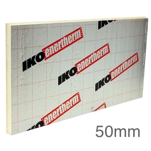 50mm IKO Enertherm ALU PIR Rigid Insulation Board - 1200mm x 2400mm - pack of 10