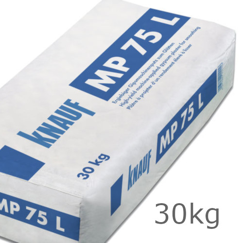 Knauf MP 75 L - Pre-Mixed Dry Gypsum Plaster - 30 Kg - MP75L