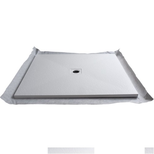 Marmox Polar White Decotray - Centre Draining  Shower Tray - 1000mm x 1000mm