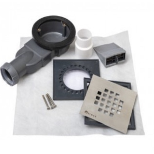 Marmox Minilay Point Drain Kit with a Slimline Waste