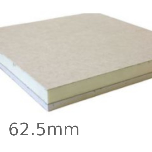 62.5mm Speedline PIR Thermal Laminate Board - 50mm PIR and 12.5mm Plasterboard