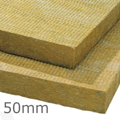 50mm Unilin Stonewool SW/RS Insulation Slab - Ventilated Rainscreen Cladding - 1200mm x 600mm - Pack of 4