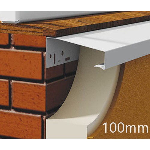 100mm WEC 732 Undersill Profile with End Caps - 2.5m length