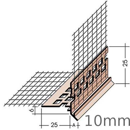 10mm PVC Balcony and Window Drip with mesh - pack of 10