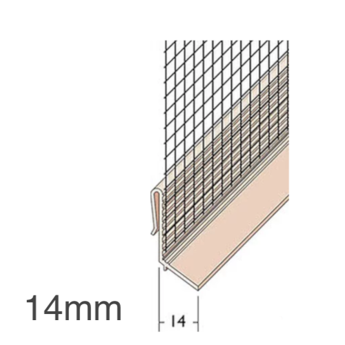 14mm PVC Base Track Clips (pack of 15). - 2.5m length