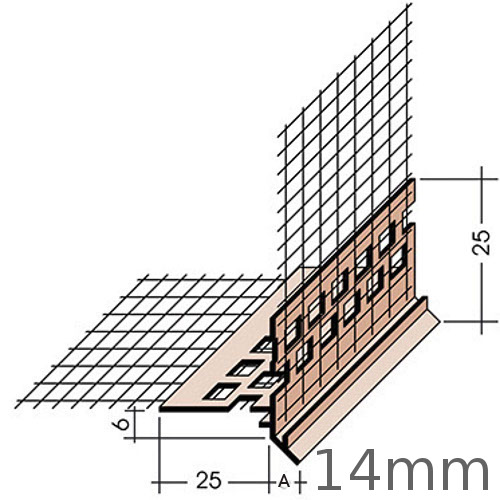 14mm PVC Balcony and Window Drip with mesh - pack of 10