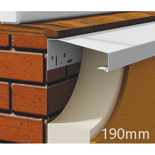 190mm WEC 732 Undersill Profile with End Caps - 2.5m length