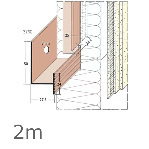 2m Aluminium Rail System Support Track (pack of 25).